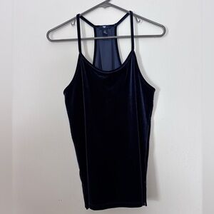 Gap Elegant Navy Blue Velvet Women's Top Size S